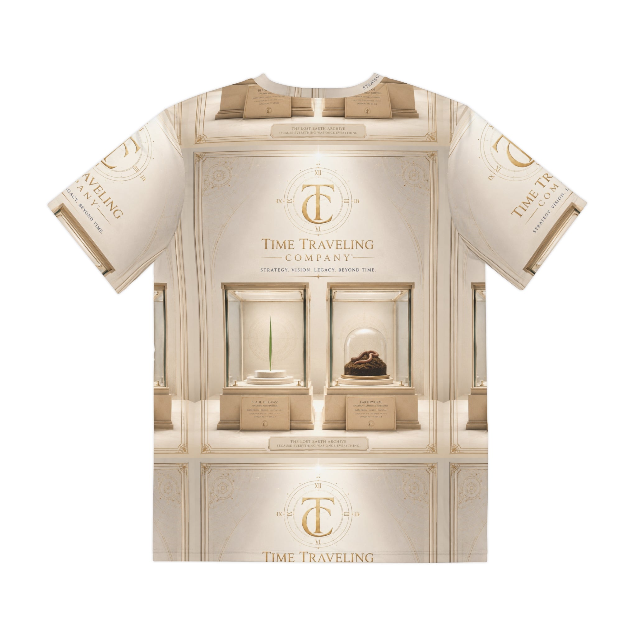 Time Traveling Company Vintage Museum Exhibit All-Over Print Tee