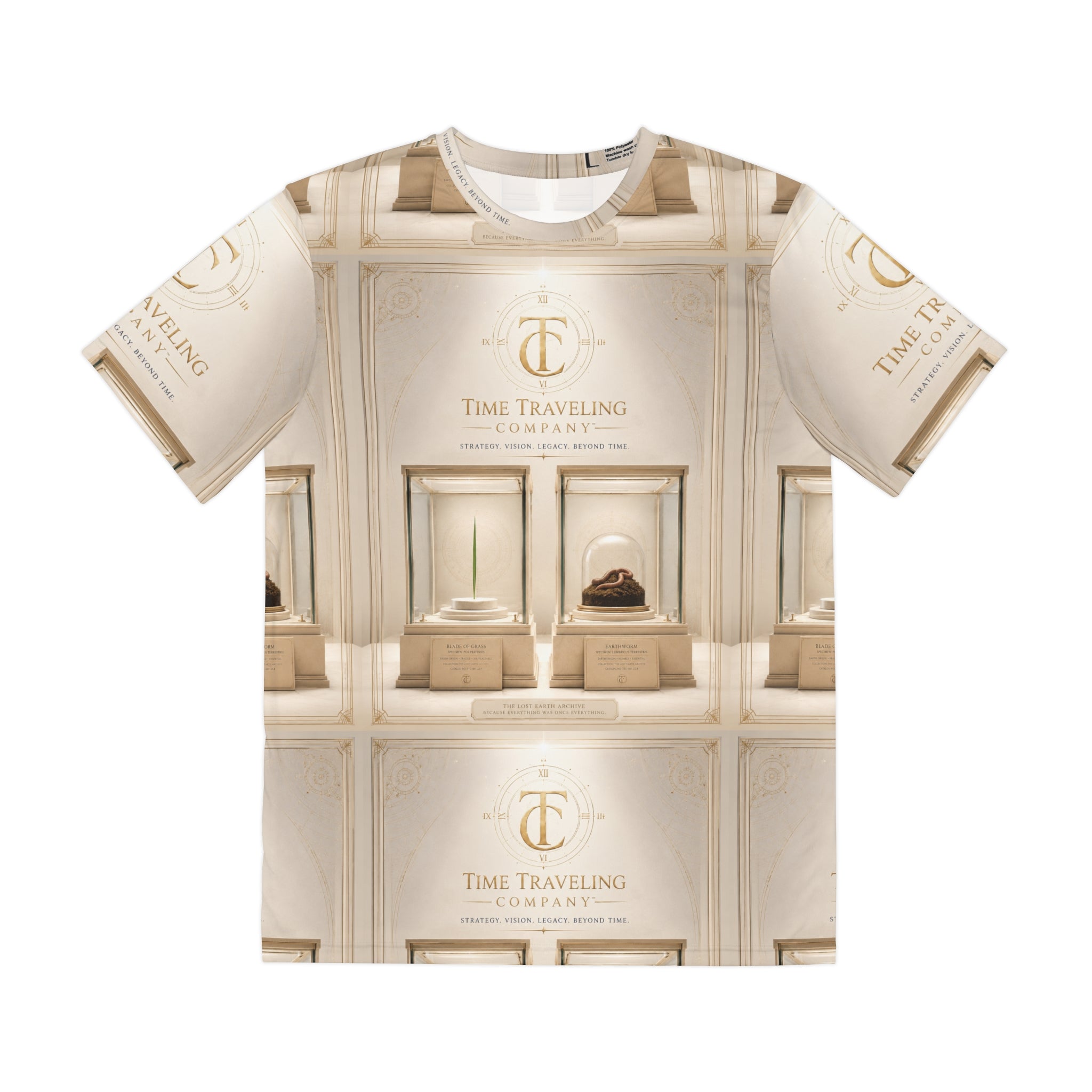 Time Traveling Company Vintage Museum Exhibit All-Over Print Tee
