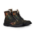Time-Traveling Company Leather Fur Boots — Men's Steampunk Explorer Boots
