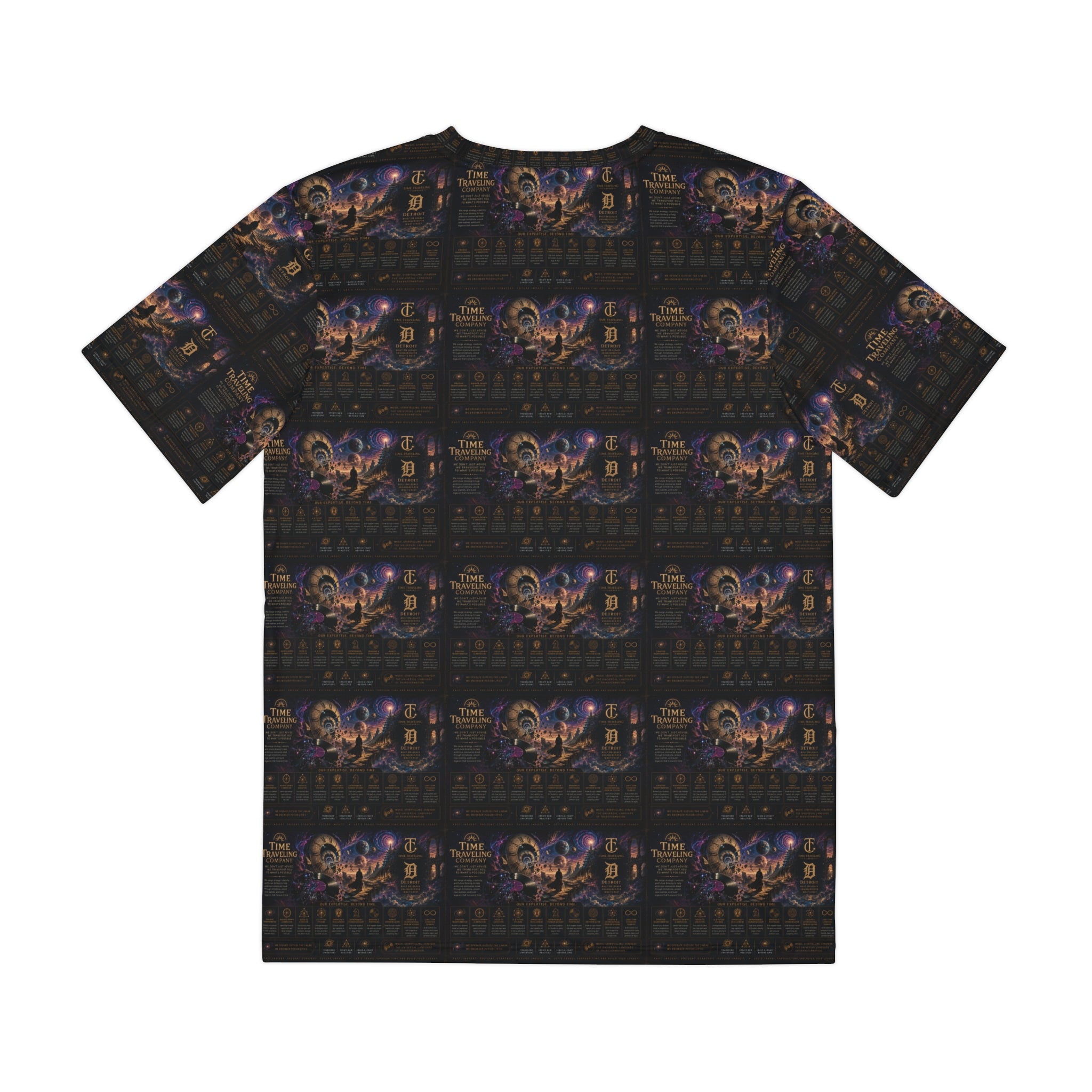 Men's All-Over Print Tee — Time Traveling Company Detroit