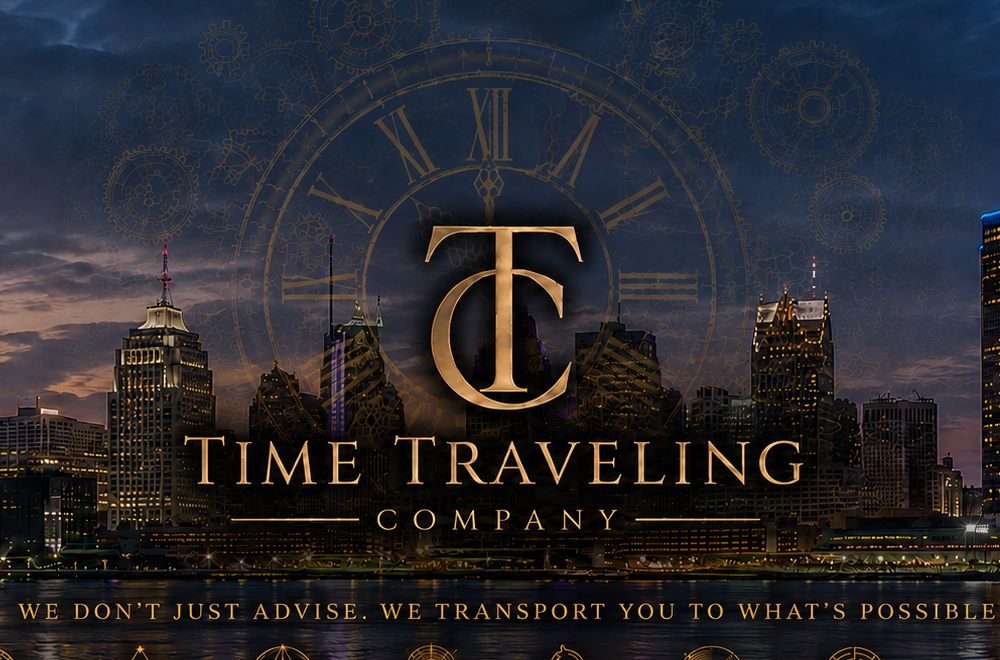Time Traveling Company Promo Art Sticker