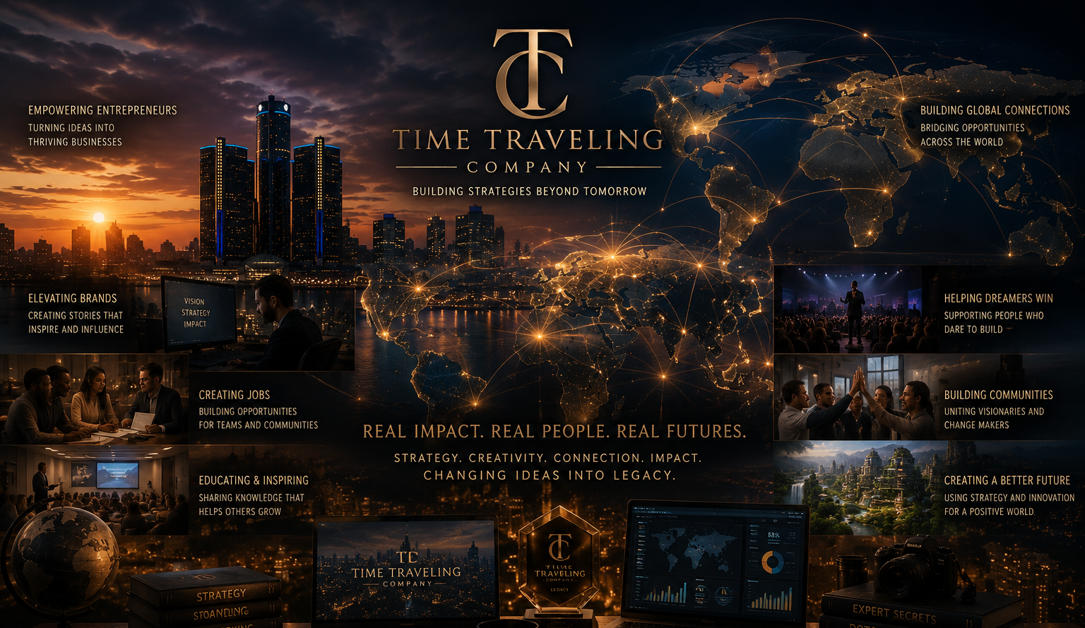 Time Traveling Company Promo Art Sticker