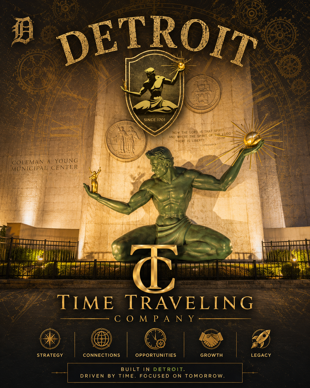 Time Traveling Company Promo Art Sticker